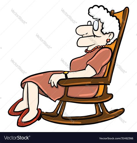 Grandma In Chair On White Background Royalty Free Vector