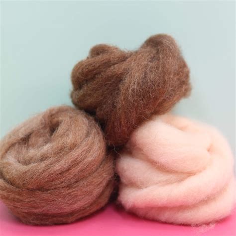 Carded Needle Felting Wool Skin Tones In Long Lengths Lincolnshire
