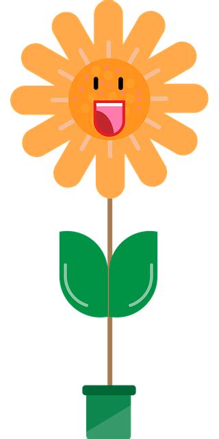 Flower Character Flat Free Vector Graphic On Pixabay