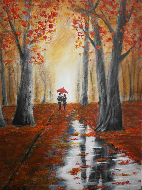 Autumn Rain Painting By Alan Brunt Fine Art America