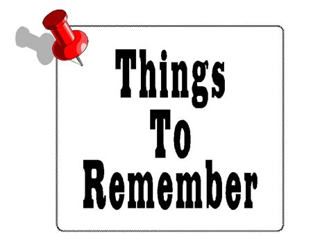 Free Posters And Signs Things To Remember