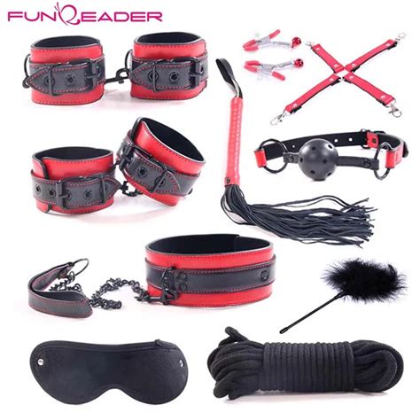 buy slave game leather fetish sm product bdsm bondage restraint set with