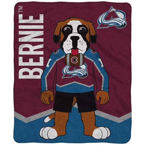 Sleep Squad Colorado Avalanche Bernie Mascot Blanket Academy