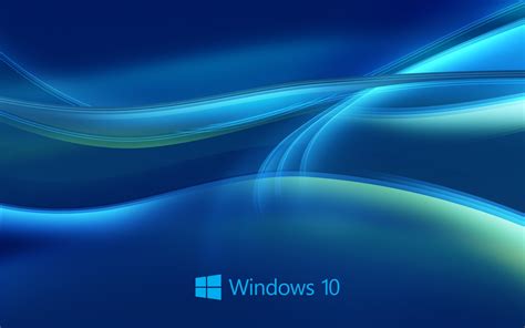 Windows 10 System Abstract Blue Background Wallpaper Brands And