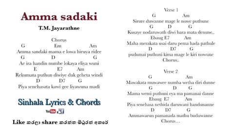 Sinhala Guitar Chordssinhala Songs Chordsguitar Tabs