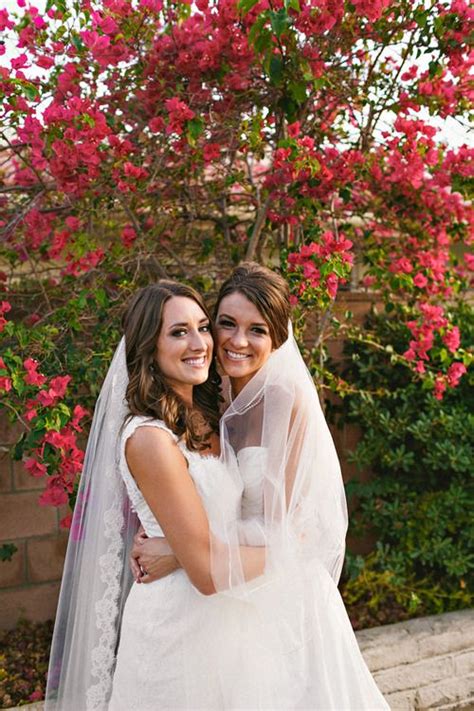 Love It Both In Beautiful Dresses Here Come The Brides Lesbian Weddings Weddings Lesbian