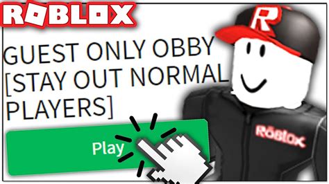 Only Guests Can Play This Roblox Game Youtube
