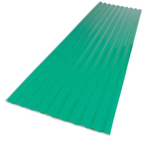 Palruf 26 In X 8 Ft Green Pvc Corrugated Roof Panel 101479 The Home