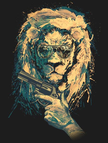 Lion Always Cool Art Print By Chawit Wsww Society6