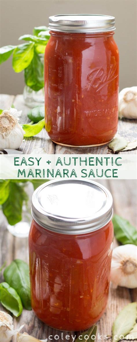 This Easy Authentic Italian Marinara Sauce Recipe Is Made From Canned