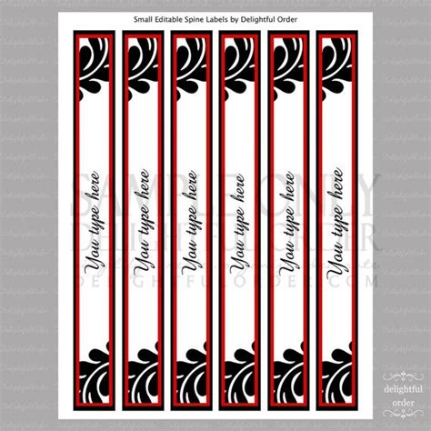 Add a little extra character to your spice cabinet with these free printable spice labels. Editable and Printable Small Spine Labels by ...