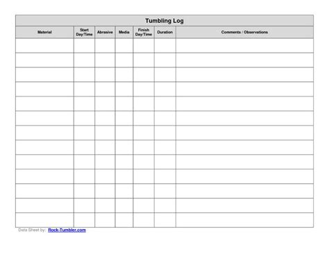 These logs are available in diversified categories; Free Printable Data Sheets