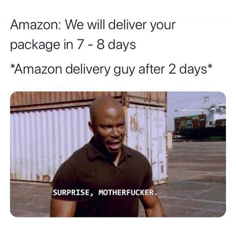 Amazon We Will Deliver Your Package In Days Amazon Delivery Guy After Days Surprise