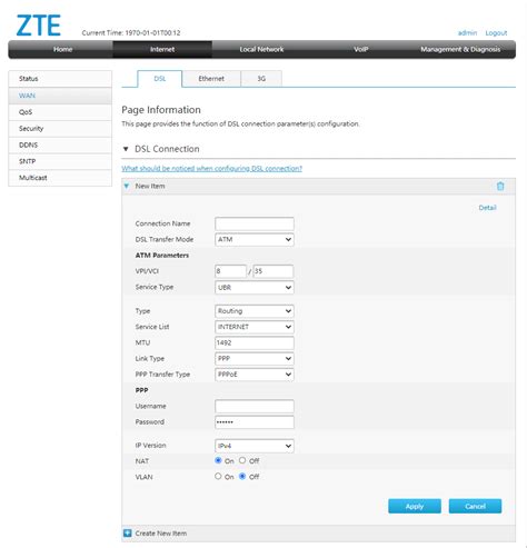 Find the default login, username, password, and ip address for your zte all models router. ZTE H268A modem guide - ADSL