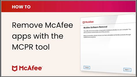 How To Remove Mcafee Software With The Mcpr Tool Youtube