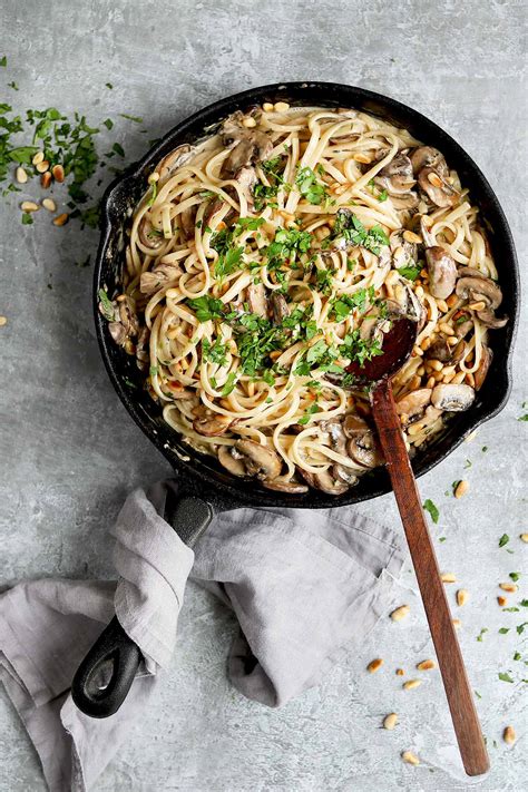 This creamy garlic pasta is an adaptation of a full cream and butter recipe that i found on the cheese pusher. Creamy Garlic Mushroom Pasta - The Last Food Blog