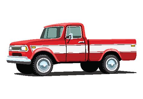 Best Vintage Red Pickup Truck Illustrations Royalty Free Vector