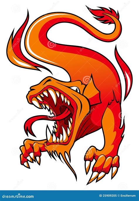 Fire Dragon Stock Vector Illustration Of Cartoon Design 25909205