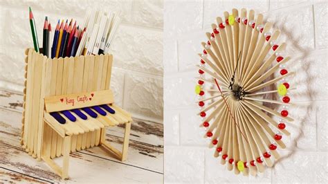 4 Diy Popsicle Stick Craft Compilation Craft Ideas