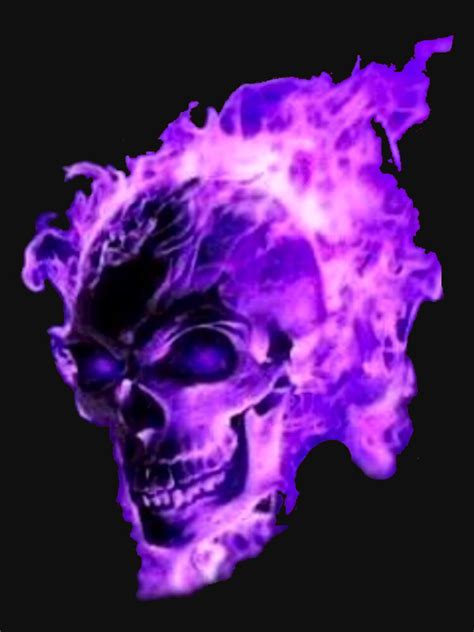 Purple Flaming Skull Unisex T Shirt By Wallfower Redbubble