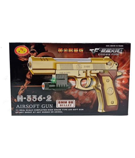 Darling Toys Gold Edition Pistol Mouser Toy Gun With Extra 100 Plastic