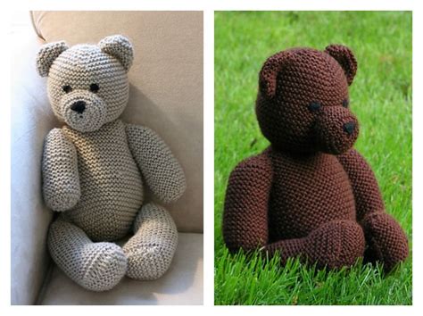 Teddy Bear Free Knitting Pattern Teddy Bear Knitting Pattern Knitted Teddy Bear Knitted Toys
