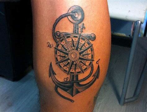 Small Anchor Compass Tattoo Ideas Wrist Tattoo Men