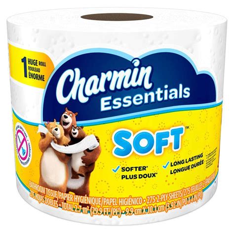 Charmin Essentials Soft Toilet Paper 1 Huge Roll 003700097184 The