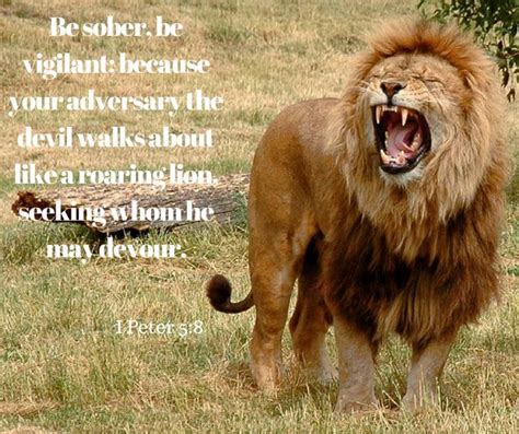 Your Adversary The Devil Prowls Around Like A Roaring Lion Seeking