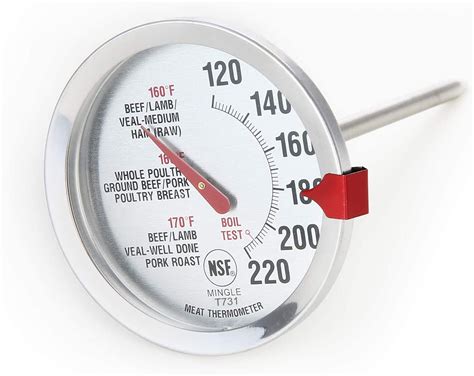 Sinardo Roasting Meat Thermometer T731 Oven Safe Large 25 Inch Easy