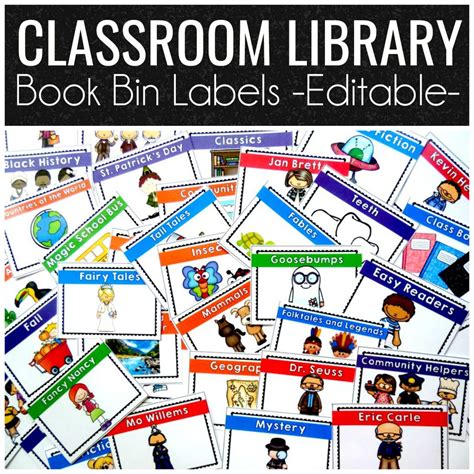 Free Printable Library Shelf Labels