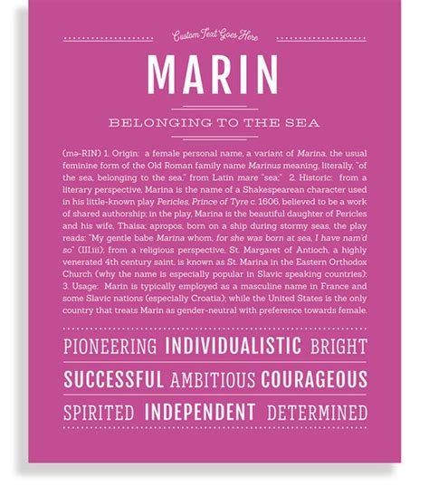 Marin Name Art Print