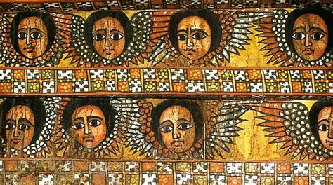 Ethiopian Angels In The Medieval City Of Gondar The Ceiling Of Debre
