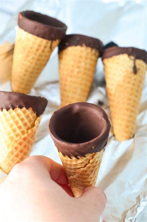 Chocolate Dipped Cones Courtneys Sweets
