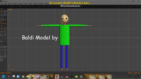 Accurate Baldis Basics Anim8or Models Archive 3d Models