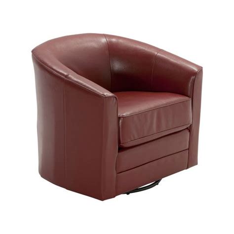 This zoot recliner chair is made from top quality bonded leather and is supported by a durable beech wood base. Red Swivel Chair | Red Bonded Leather Chair | Jerome's ...