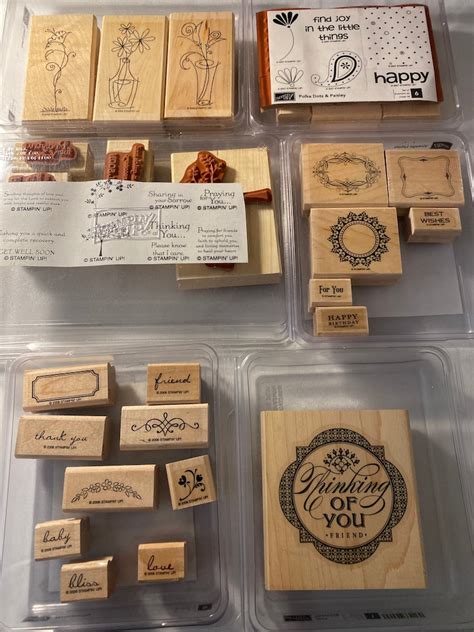 Stampin Up Retired Wood Mount Stamps Etsy