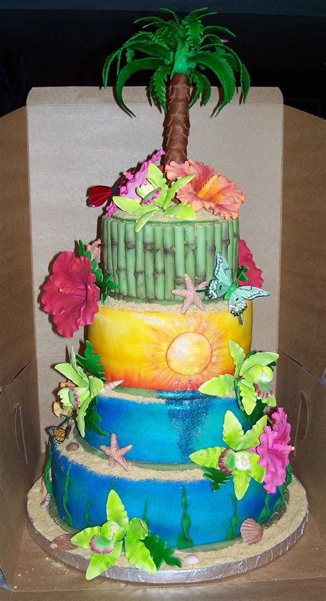 Luau Birthday Cake — Birthday Cakes | Luau birthday cake, Luau birthday, Kids birthday party ...
