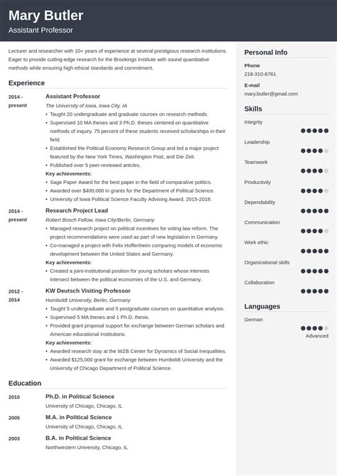 Professor Resume Sample And Writing Guide 20 Tips