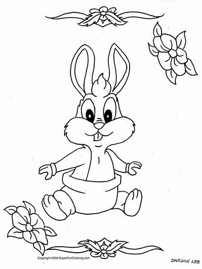 Coloring Cartoon Children Wallpapers Pages Animal Bunny