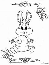 Coloring Cartoon Children Baby Wallpapers Animal Bunny sketch template