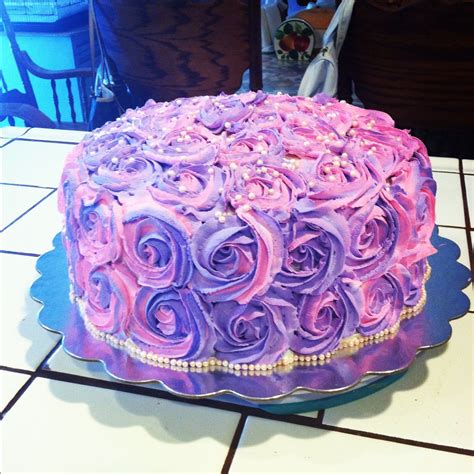 Pink And Purple Birthday Cake