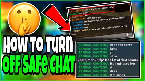Make sure to check out our daily roblox gaming videos for all of you.li. How To Turn Off Safe Chat In Roblox (2021) - YouTube