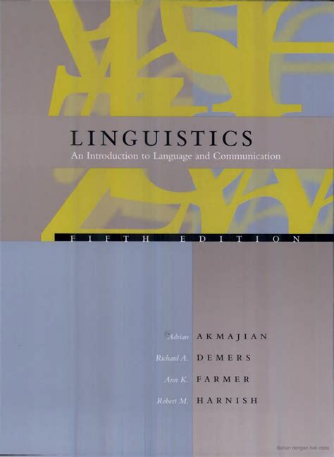Jual Buku Linguistics An Introduction To Language And Communication