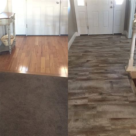 Favorite this post jun 18 antique metal advertising sign Flooring Before and After Reveal-Wood Looking Tile - 365 ...
