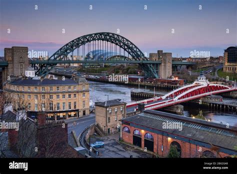 Newcastle Swing Bridge Tyne Bridge And River Tyne Newcastle Upon Tyne