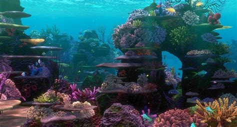 Finding Nemo Coral Reef Aquarium Background Sea Life Animals