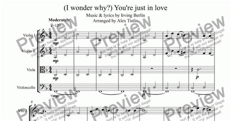 I Wonder Why You Re Just In Love Download Sheet Music Pdf File