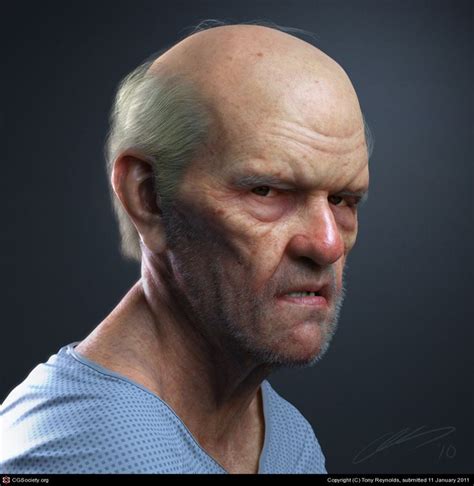 Cgtalk Portrait Of An Old Man Tony Reynolds 3d Portrait Male