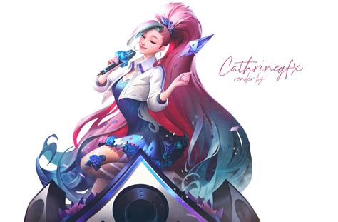 Kda All Out Seraphine Rising Star Render 4k By Cathrinegfx On Deviantart